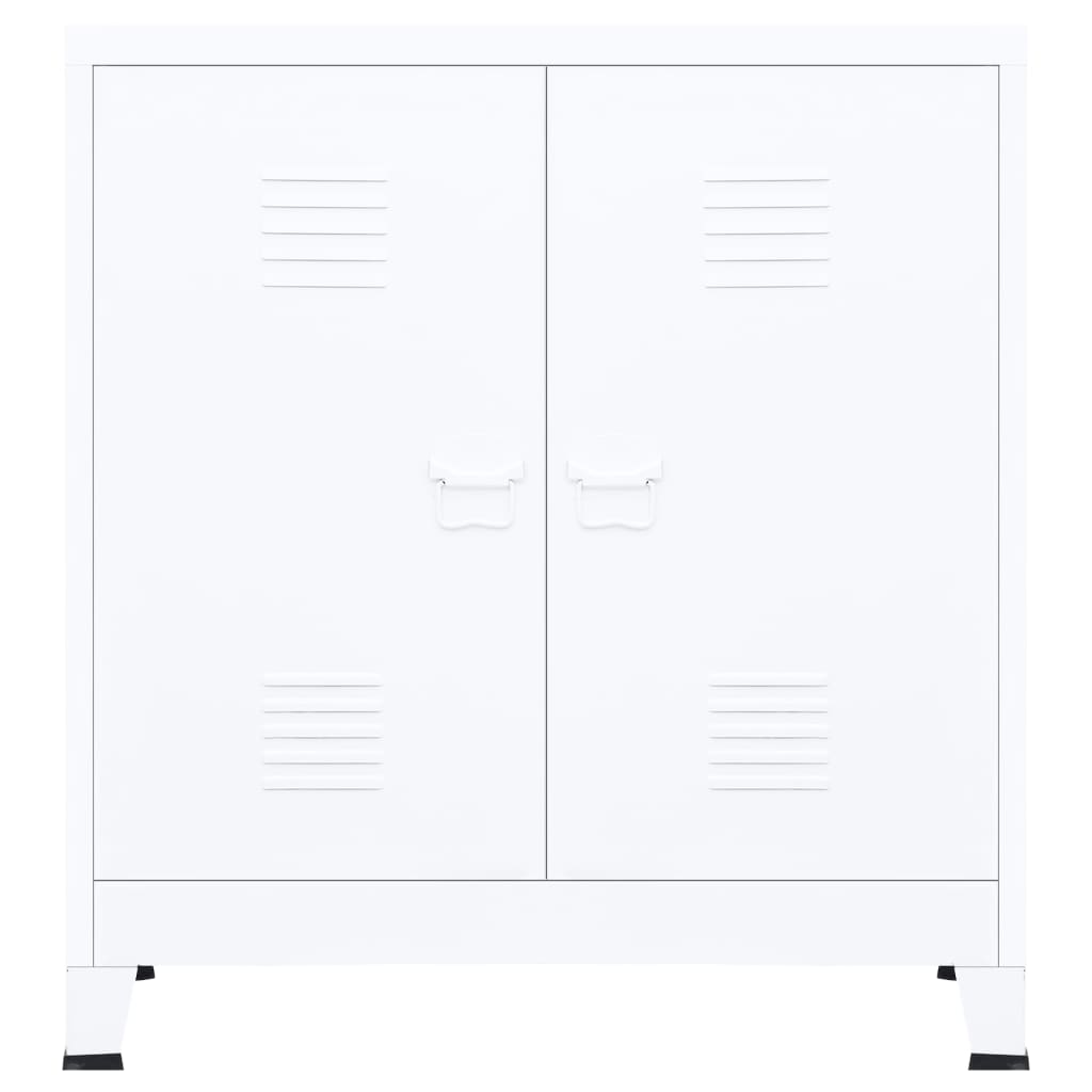 Skåp DIV. Industriellt förvaringsskåp Vit 90x40x100 cm stål