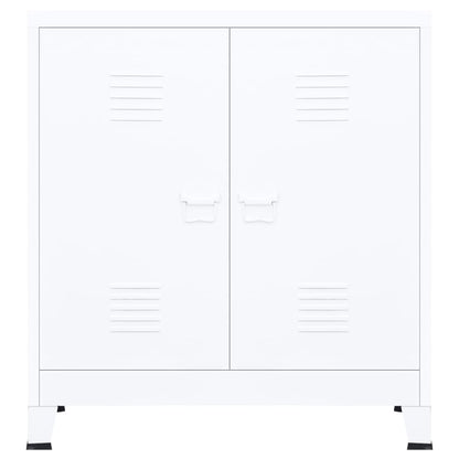 Skåp DIV. Industriellt förvaringsskåp Vit 90x40x100 cm stål