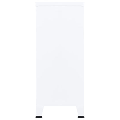 Skåp DIV. Industriellt förvaringsskåp Vit 90x40x100 cm stål