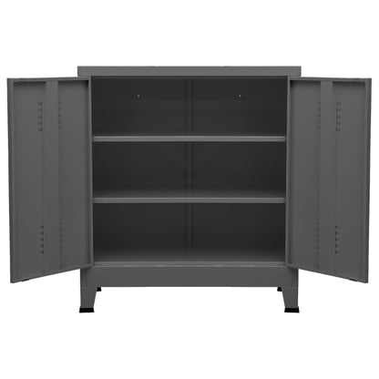 Skåp DIV. antracit 90x40x100 cm stål