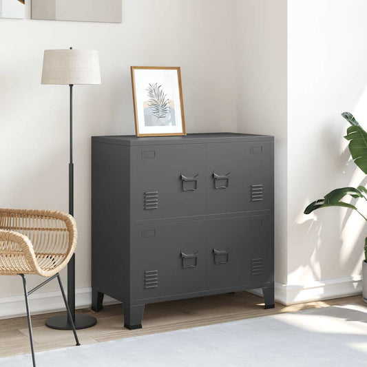 Skåp DIV. antracit 75x40x80 cm stål