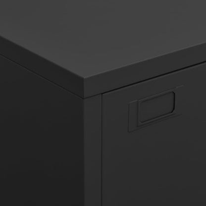 Skåp DIV. Svart 75x40x115 cm metall