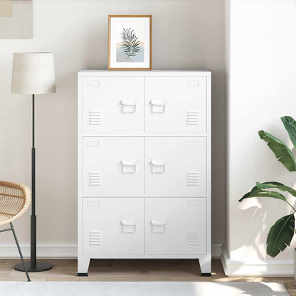 Skåp DIV. Vit 75x40x115 cm metall