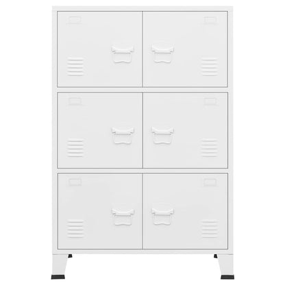 Skåp DIV. Vit 75x40x115 cm metall