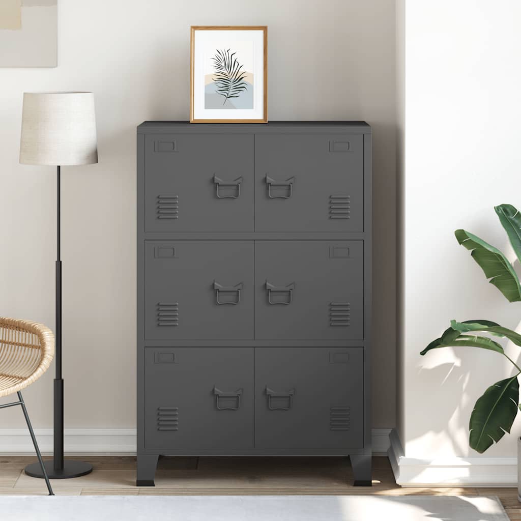 Skåp DIV. antracit 75x40x115 cm metall