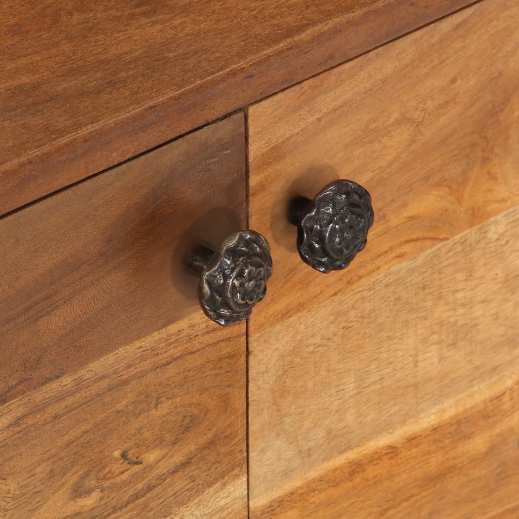 TV-Möbel Trä TV-Bänk massivt akaciaträ med honungsfinish 140x30x40 cm