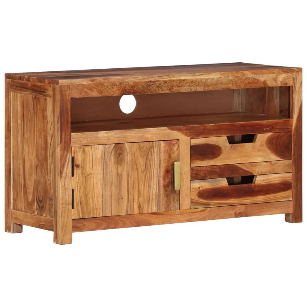 TV-Möbel Trä TV-Bänk 90x34,5x50 cm massivt akaciaträ