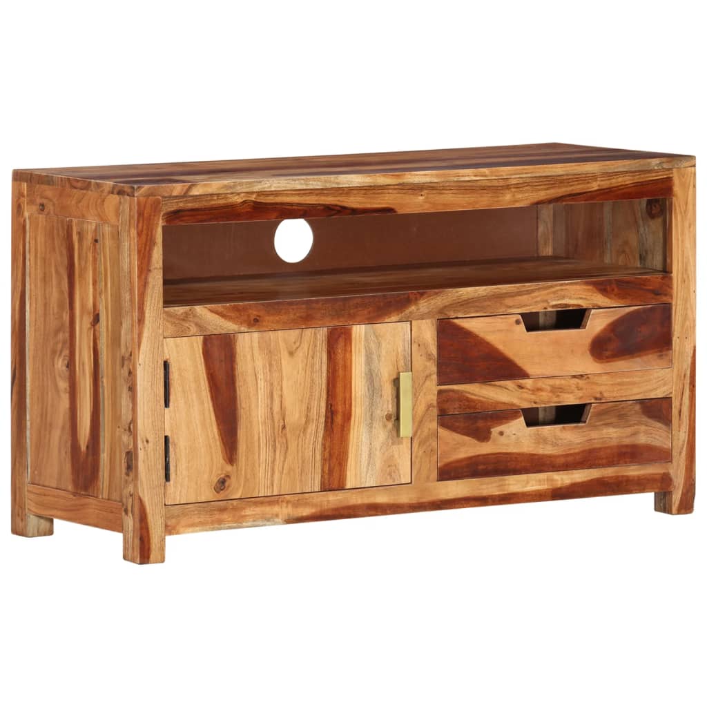 TV-Möbel Trä TV-Bänk 90x34,5x50 cm massivt akaciaträ