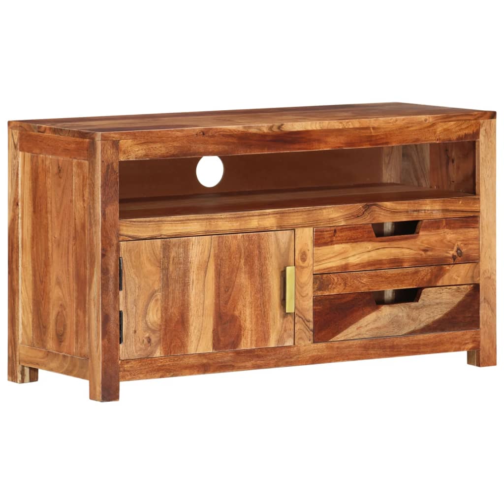 TV-Möbel Trä TV-Bänk 90x34,5x50 cm massivt akaciaträ
