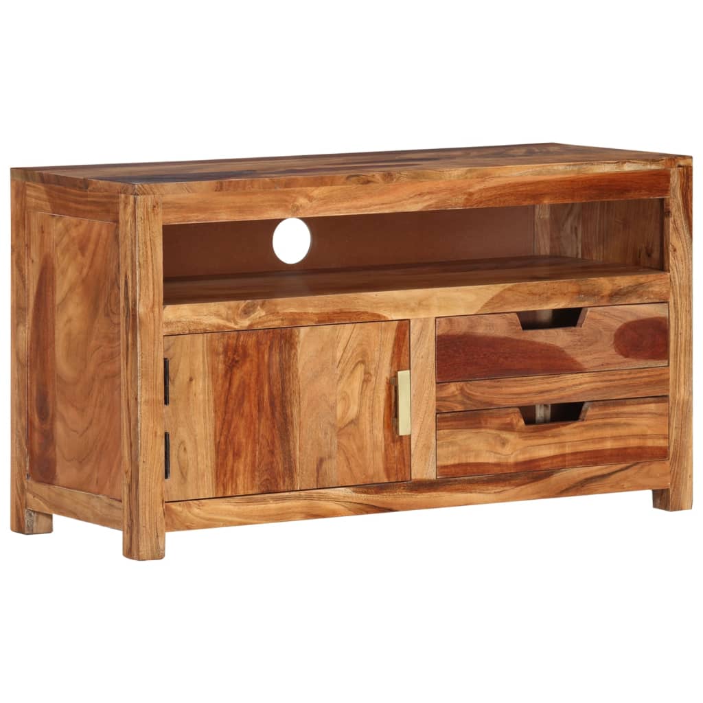 TV-Möbel Trä TV-Bänk 90x34,5x50 cm massivt akaciaträ