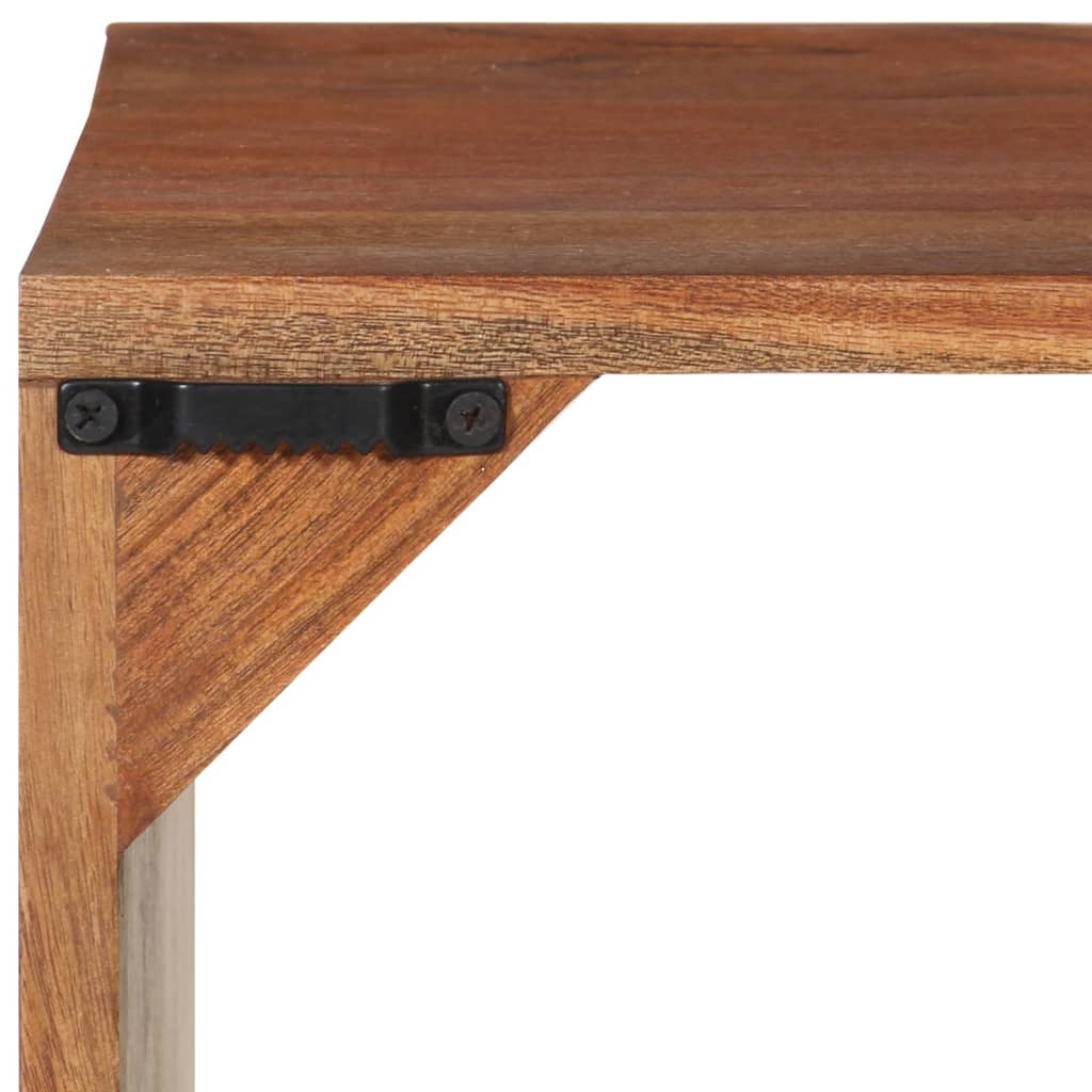 Vägghylla Trä 40x30x40 cm massivt akaciaträ