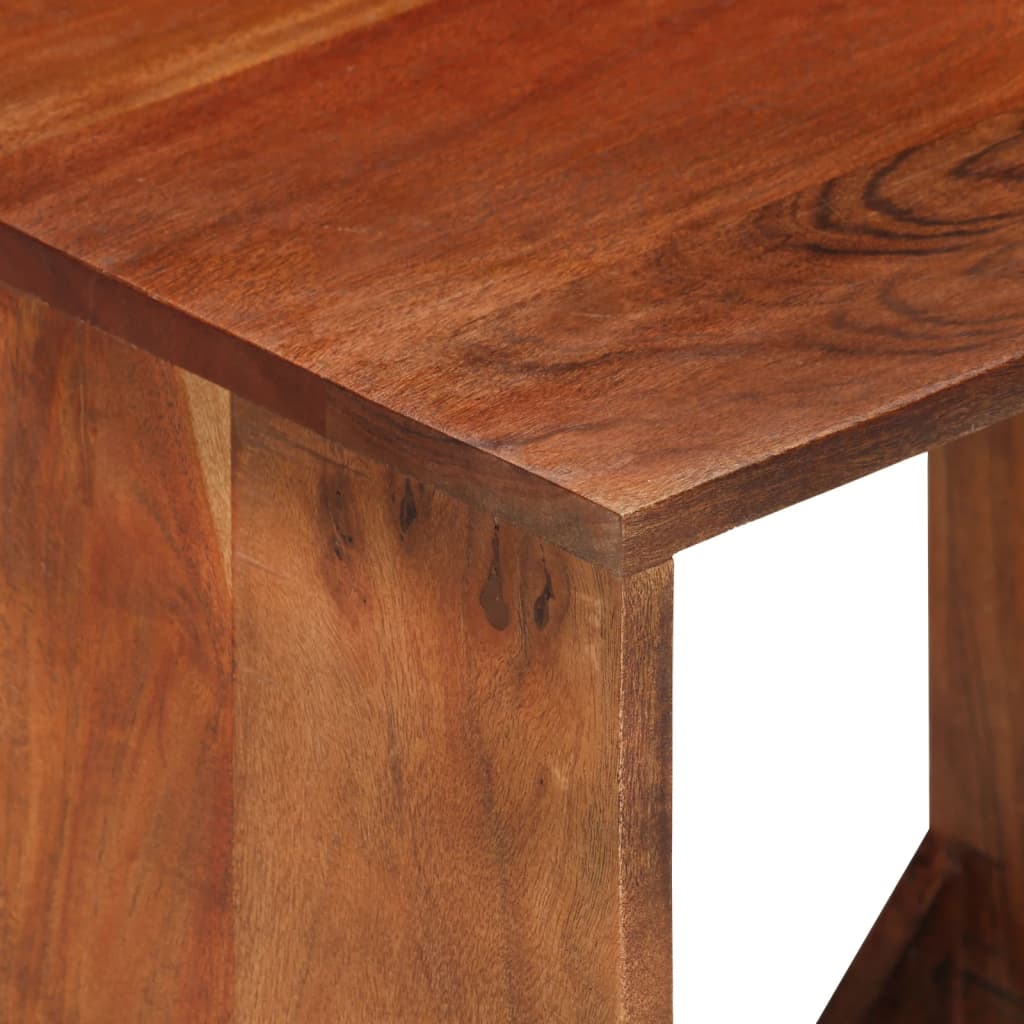 Vägghylla Trä 40x30x40 cm massivt akaciaträ