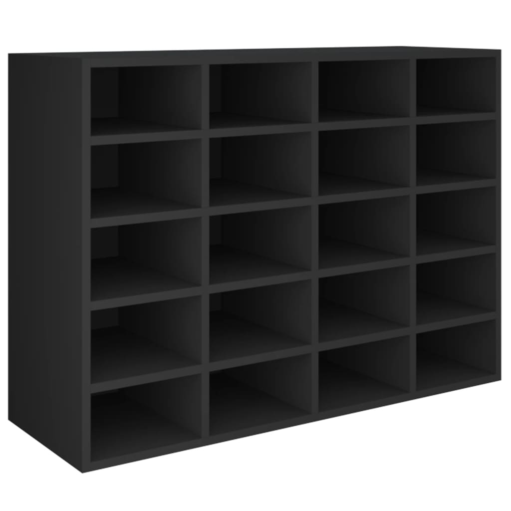 Skoställ Svart Skohylla 92x30x67,5 cm