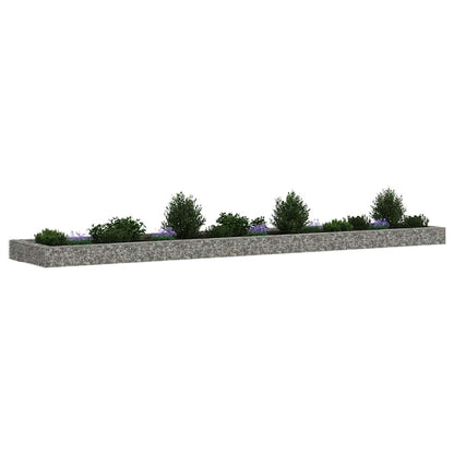 Planteringsgabion upphöjd galvaniserat stål 500x100x20 cm