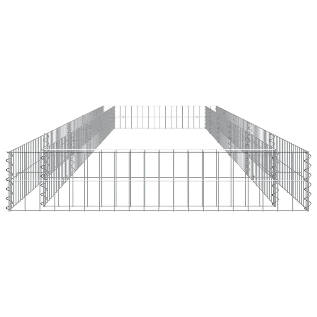 Planteringsgabion upphöjd galvaniserat stål 500x100x20 cm