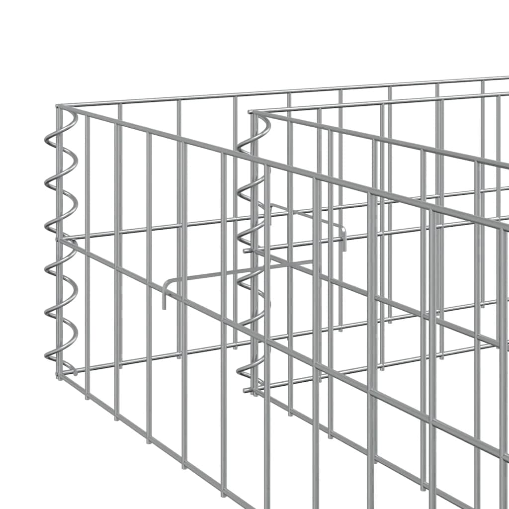 Planteringsgabion upphöjd galvaniserat stål 500x100x20 cm
