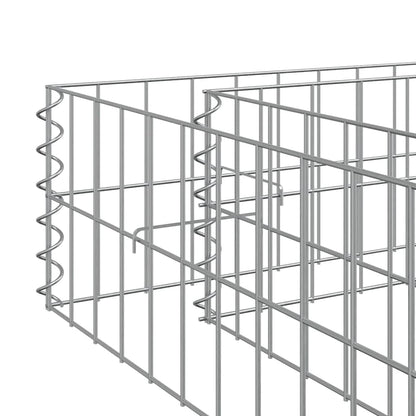 Planteringsgabion upphöjd galvaniserat stål 500x100x20 cm