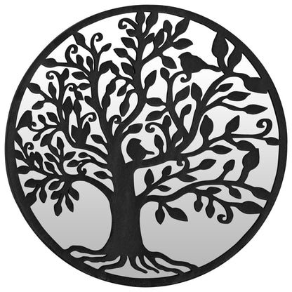 Väggspegel Svart 60x2,5 cm rund järn