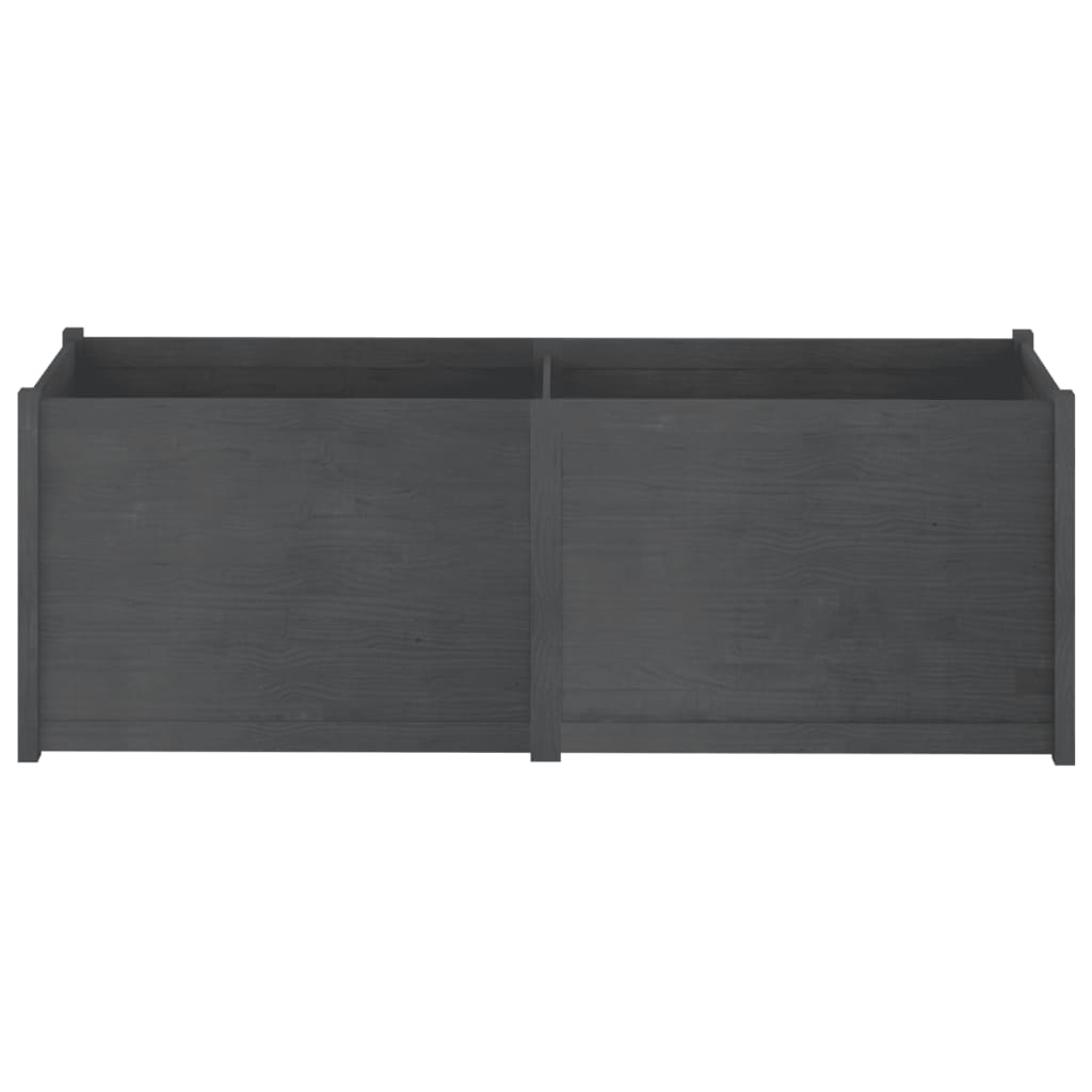Odlingslåda grå 200x50x70 cm massiv furu