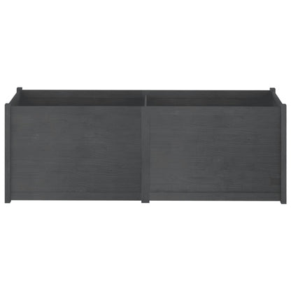 Odlingslåda grå 200x50x70 cm massiv furu