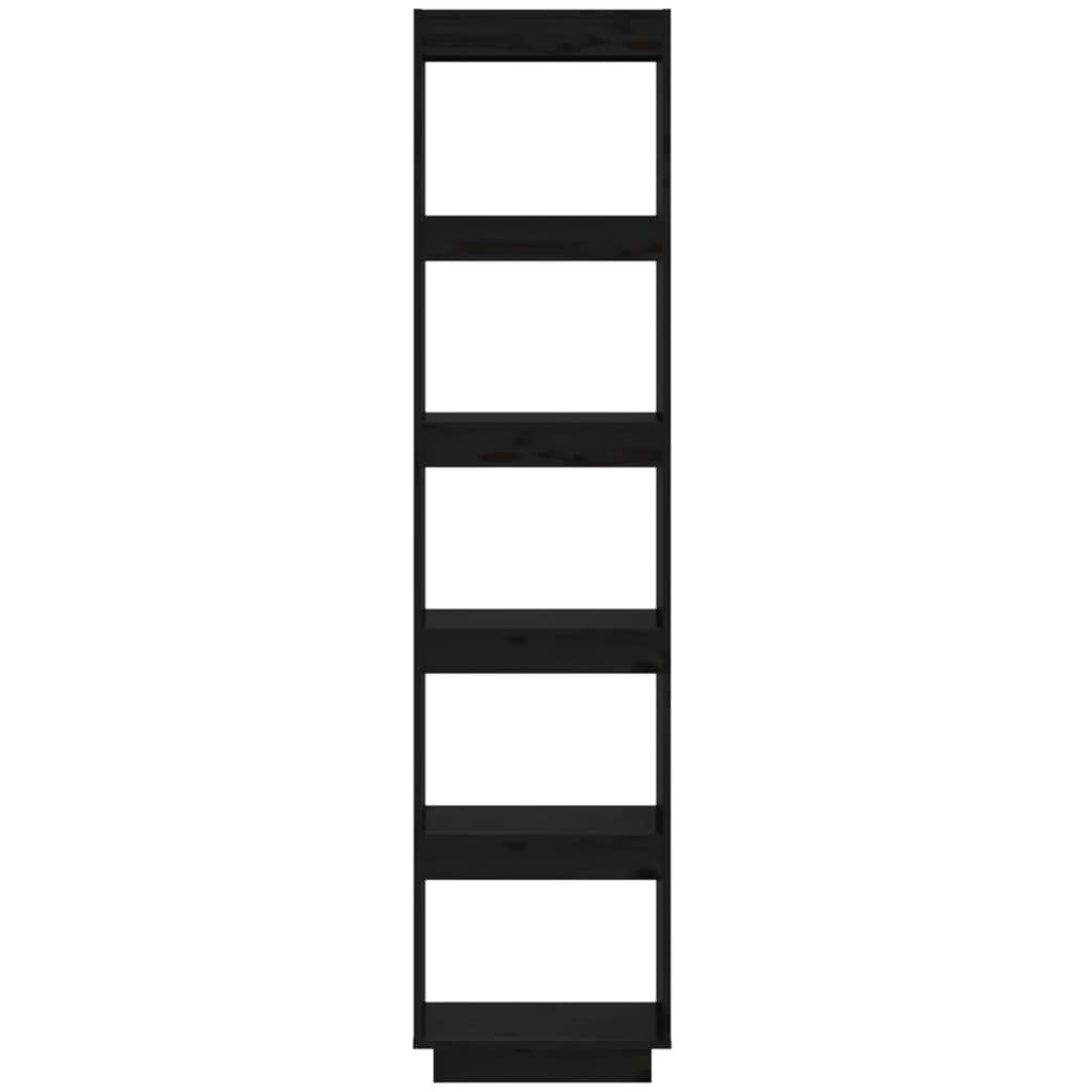 Bokhylla Svart 40x35x167 cm massiv furu