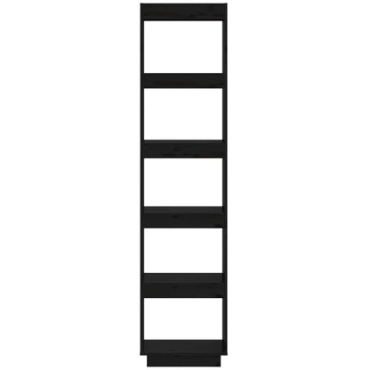 Bokhylla Svart 40x35x167 cm massiv furu