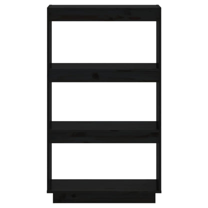 Bokhylla Svart 60x35x103 cm massiv furu