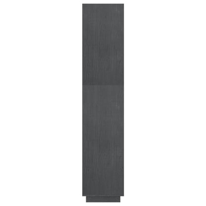 Bokhylla Grå 60x35x167 cm massiv furu