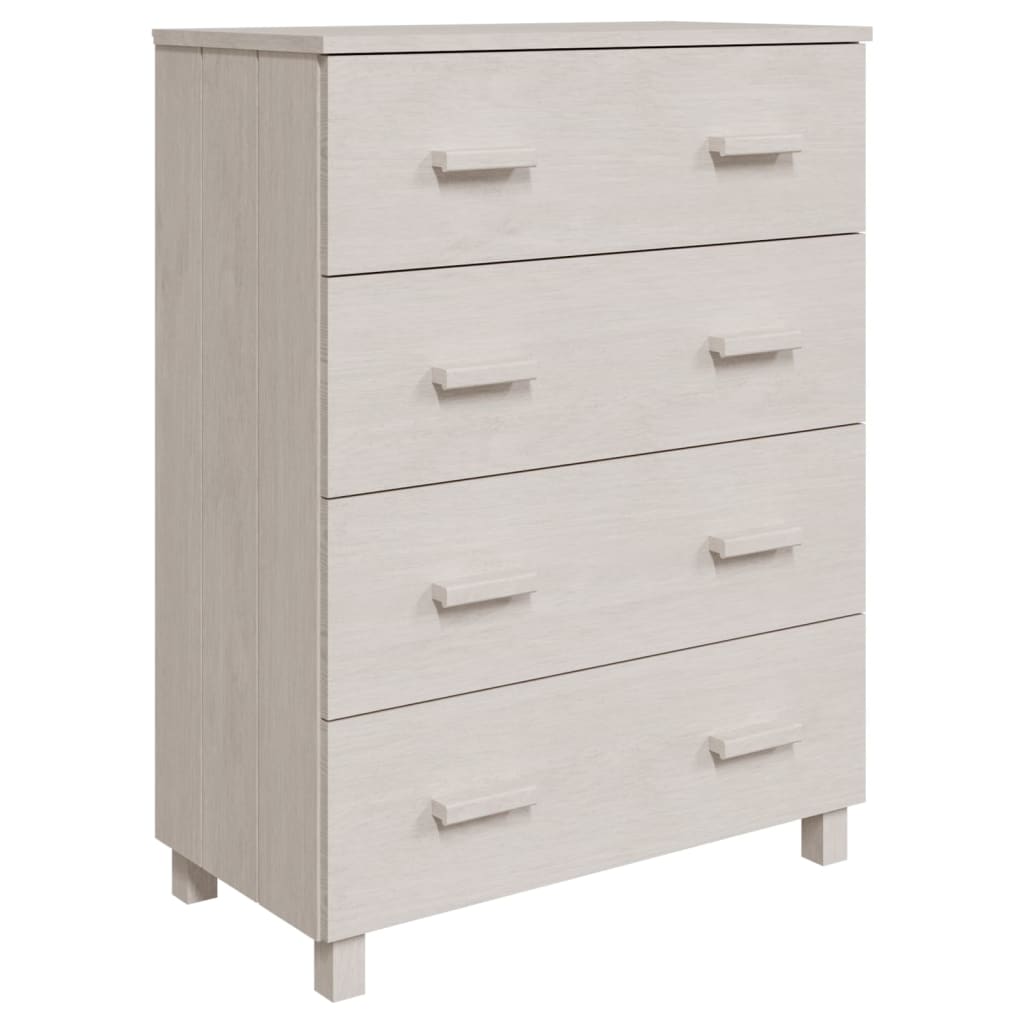 Byrå Vit HAMAR 79x40x103,5 cm massiv furu