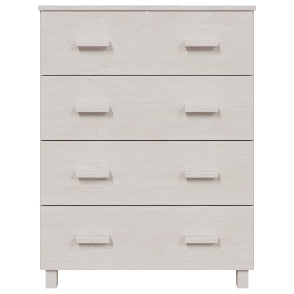 Byrå Vit HAMAR 79x40x103,5 cm massiv furu