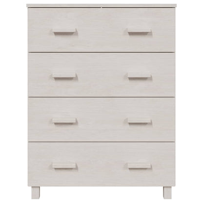 Byrå Vit HAMAR 79x40x103,5 cm massiv furu