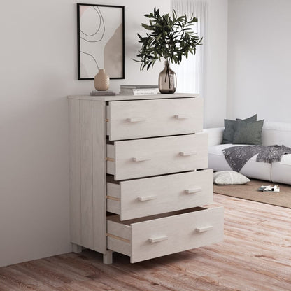 Byrå Vit HAMAR 79x40x103,5 cm massiv furu