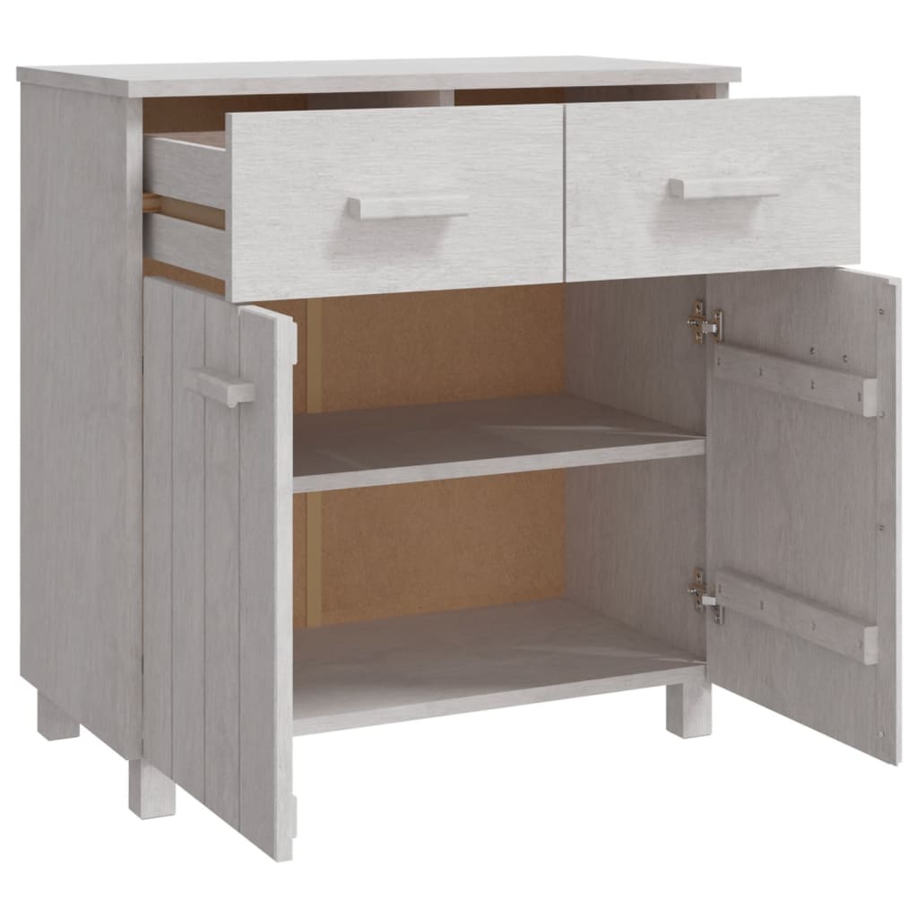 Skänk Vit HAMAR 79x40x80 cm massiv furu