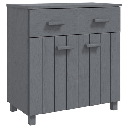 Skänk Grå HAMAR mörkGrå 79x40x80 cm massiv furu