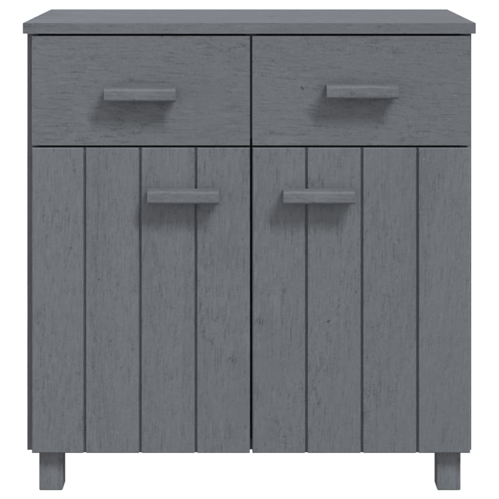 Skänk Grå HAMAR mörkGrå 79x40x80 cm massiv furu