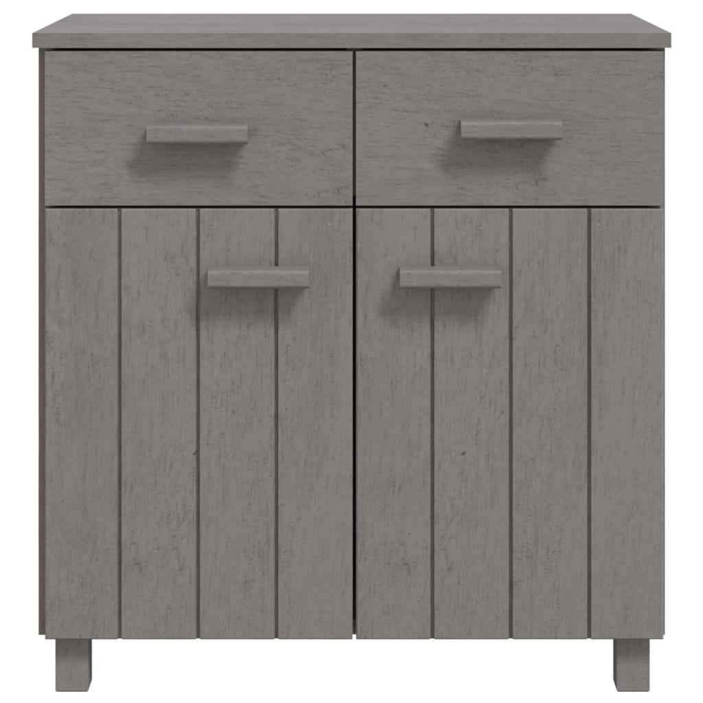 Skänk Grå HAMAR ljusGrå 79x40x80 cm massiv furu