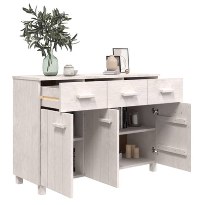 Skänk Vit HAMAR 113x40x80 cm massiv furu
