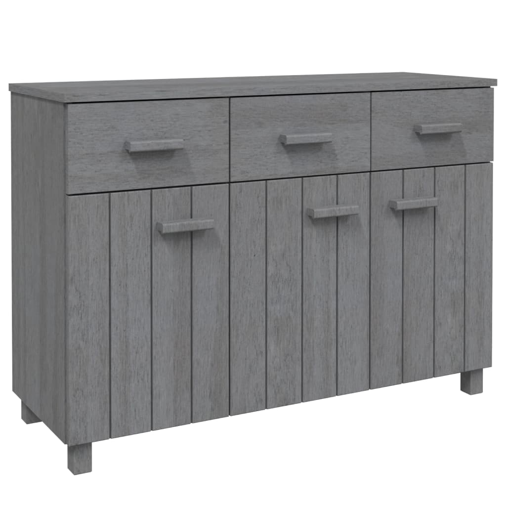 Skänk Grå HAMAR mörkGrå 113x40x80 cm massiv furu