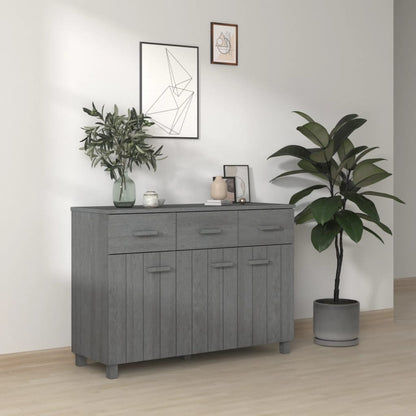 Skänk Grå HAMAR mörkGrå 113x40x80 cm massiv furu