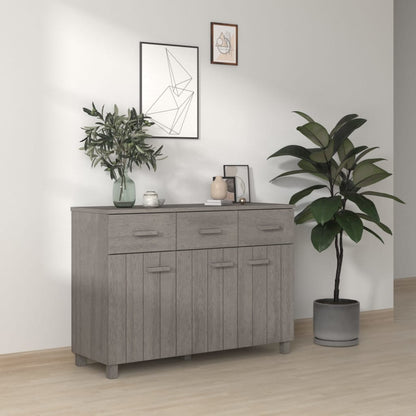 Skänk Grå HAMAR ljusGrå 113x40x80 cm massiv furu