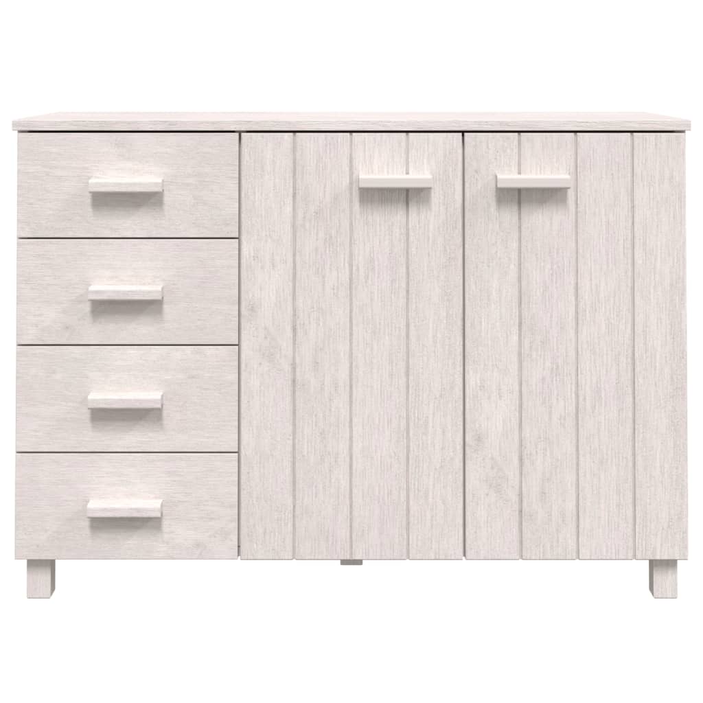 Skänk Vit HAMAR 113x40x80 cm massiv furu