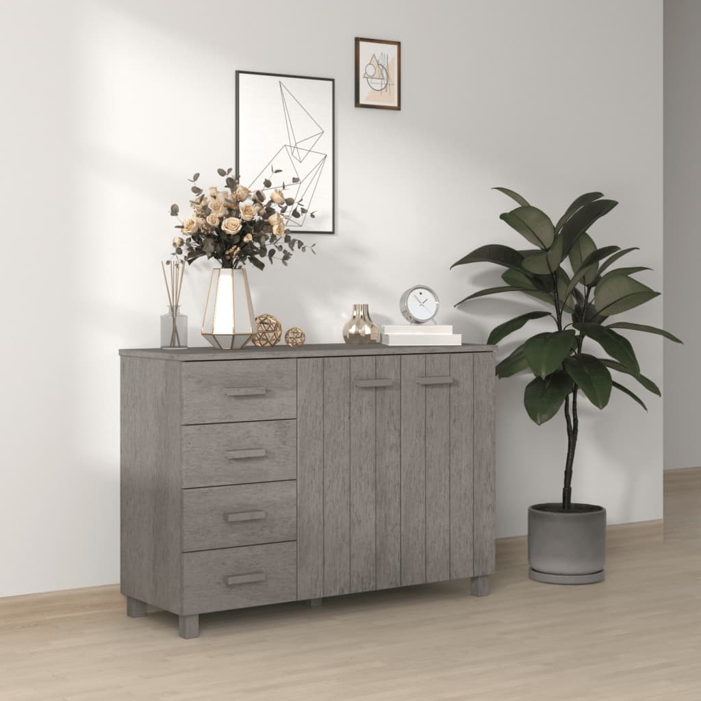 Skänk Grå HAMAR ljusGrå 113x40x80 cm massiv furu