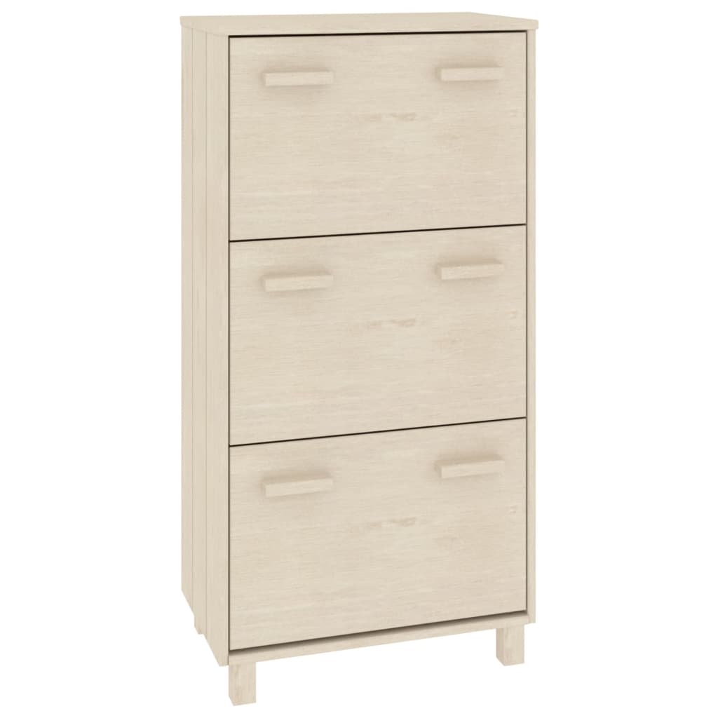 Skoställ Brun Honungsbrun 59,5x35x117 cm massiv furu