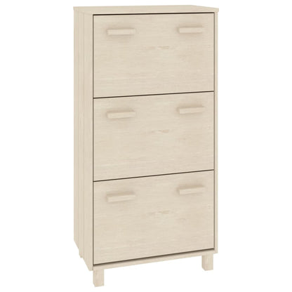 Skoställ Brun Honungsbrun 59,5x35x117 cm massiv furu