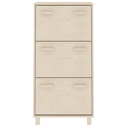 Skoställ Brun Honungsbrun 59,5x35x117 cm massiv furu