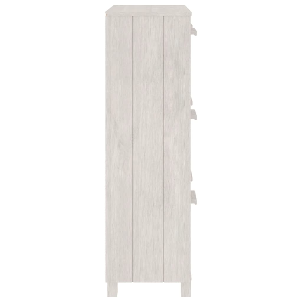 Skoställ Vit Skoskåp HAMAR 59,5x35x117 cm massiv furu