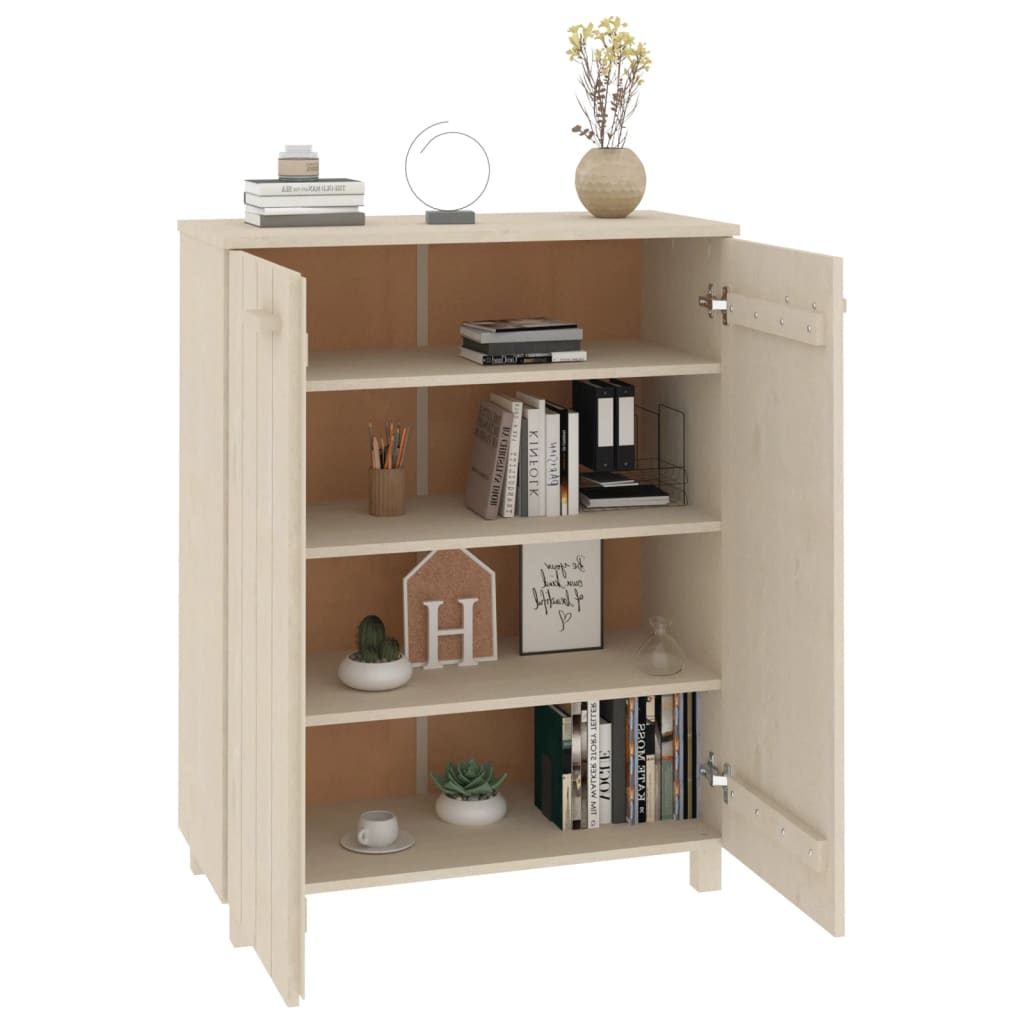 Skoställ Honungsbrun 85x40x108 cm massiv furu