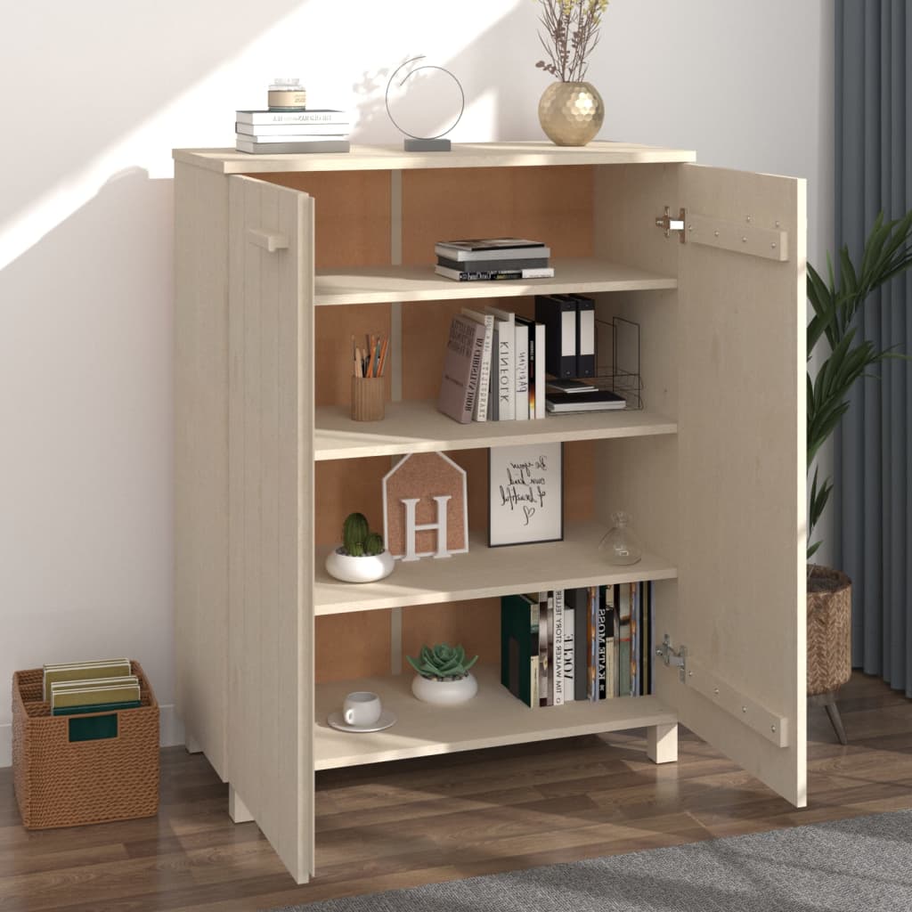 Skoställ Honungsbrun 85x40x108 cm massiv furu