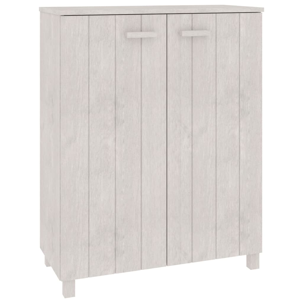 Skoställ Vit Skoskåp HAMAR 85x40x108 cm massiv furu