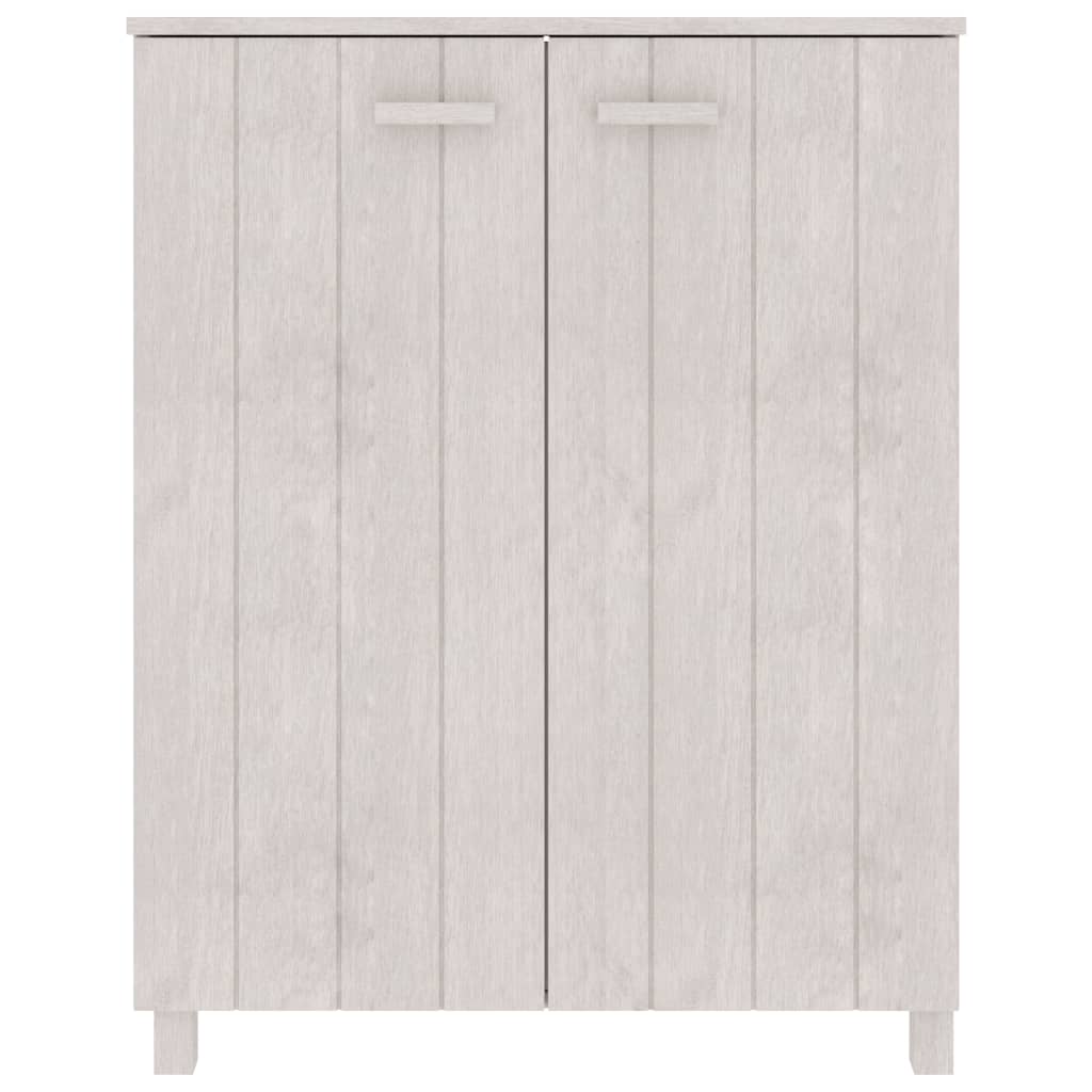 Skoställ Vit Skoskåp HAMAR 85x40x108 cm massiv furu